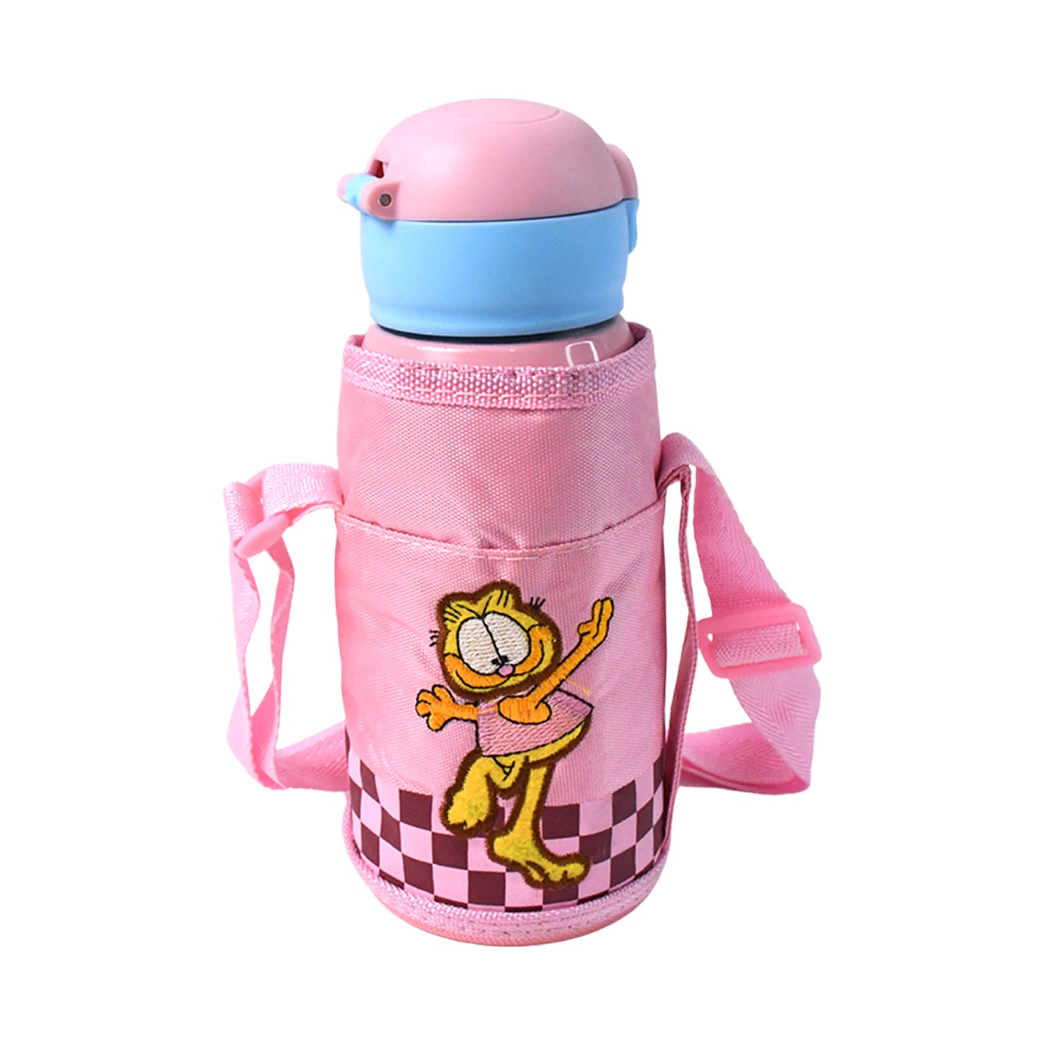 Thermos Steel Double Wall Vacuum Bottle With Cover  Strap 600ml Approx Thermos Steel Double Wall Vacuum Bottle With Cover  Strap 600ml Approx